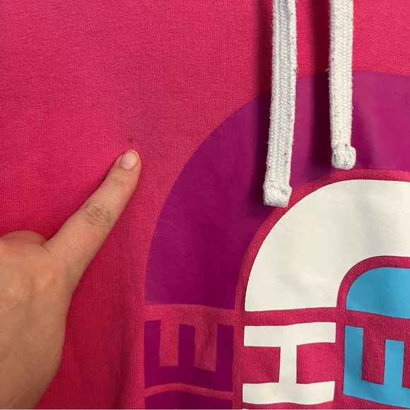 L/G the North Face pink kangaroo pullover hoodie - Picture 8 of 8